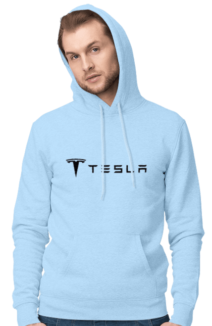 Men`s hoodie with prints Tesla. Tesla. 2070702