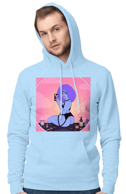 Purple Girl Photo In The Mirror