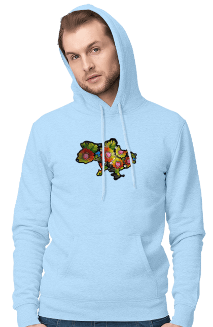 Men`s hoodie with prints Spravzhnya Ukraine. Barvie, beauty, colors, kviti, leafing through, mood, petals, spravzhnya ukraine. 2070702