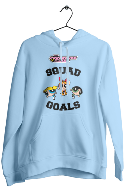 Men's hoodie with prints Powerpuff Girls. Animated series, blossom, bubbles, buttercup, cartoon network, cool girls, heart, powerpuff girls. 2070702