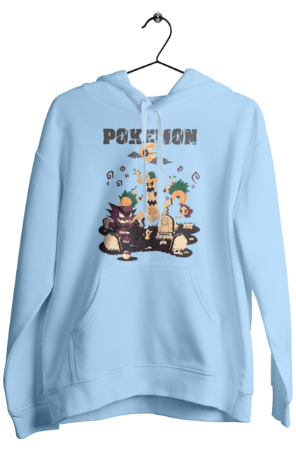 Men's hoodie with prints Pokemon. Anime, fushigibana, games, gengar, nintendo, pokemon, pokemon go. 2070702