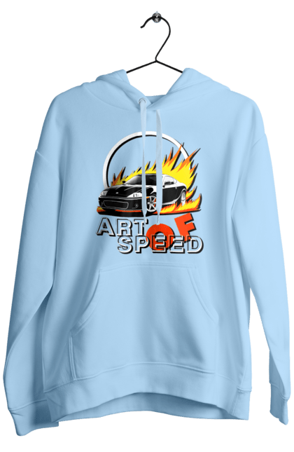 Men`s hoodie with prints Car on fire. Auto, car on fire, drift, race, speed, sport, sports car. 2070702