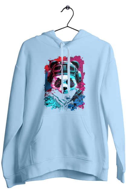 Чоловіче худі з принтом "Панда в VR шолом". Віртуальна реальність, гік, панда, персонаж, шолом. 2070702