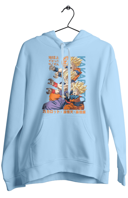 Men's hoodie with prints Dragon Ball. Anime, dragon ball, goku, manga, tv series, vegeta. 2070702