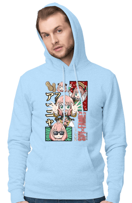 Men's hoodie with prints Spy x Family Anya. Anime, anya, loid, manga, spy x family, yor. 2070702