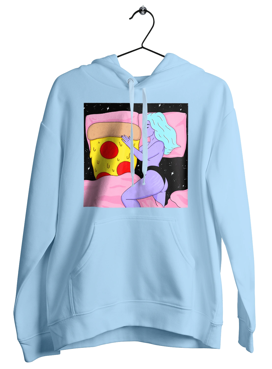 Purple Girl And Pizza