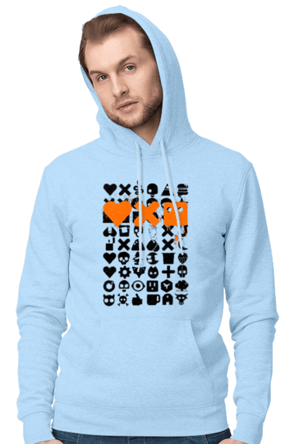 Чоловіче худі з принтом "Роботизація". Robot, життя роботів, код, код машин, кохання машин, любов роботів, роботи та кохання, роботи у житті, роботизоване кохання. 2070702