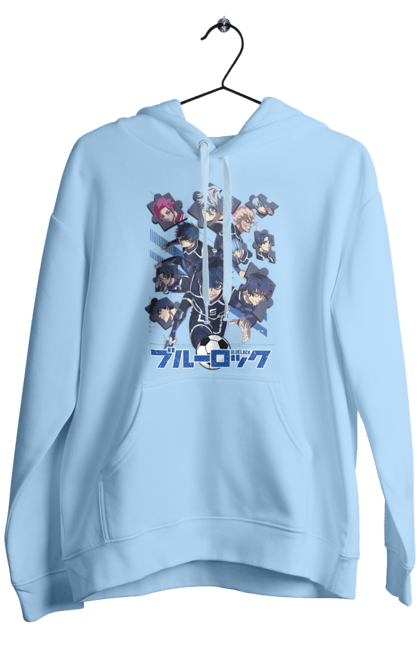 Men's hoodie with prints Blue Lock. Anime, blue lock, blue prison, manga, sport, sports anime. 2070702