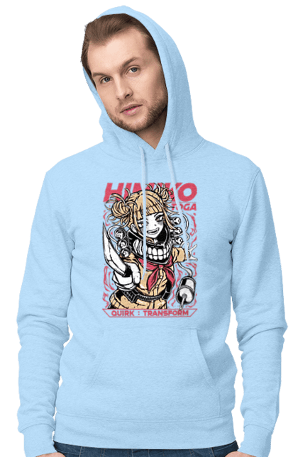 Мужское худи с принтом Моя геройская академия Химико Тога. Himiko toga, my hero academia, аниме, видеоигра, манга, моя геройская академия, химико тога, якудза тога. 2070702