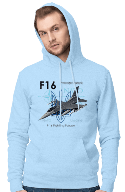 Чоловіче худі з принтом "F16". F16, nasams, zuzana, гаубиця, два герби, залужний, сюзанна. 2070702