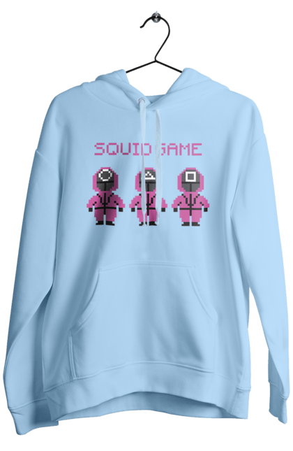 Men`s hoodie with prints Squid Game. Netflix, security guard, squid game, tv series. 2070702