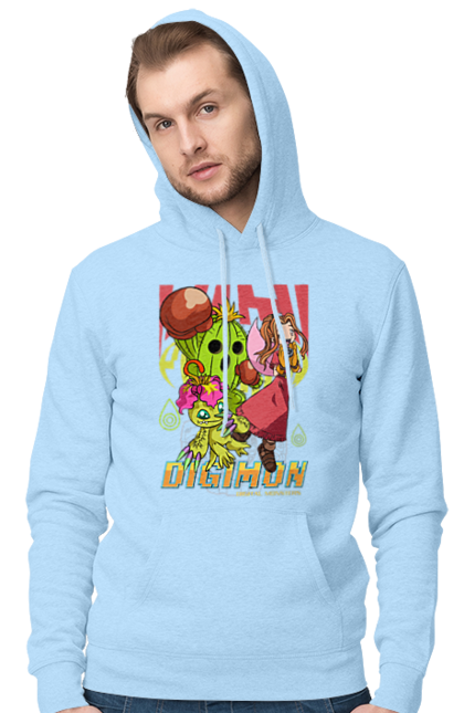 Men`s hoodie with prints Digimon Mimi Tachikawa. Anime, bandai, digimon, digital monsters, manga, media franchise, mimi tachikawa, virtual pets. 2070702