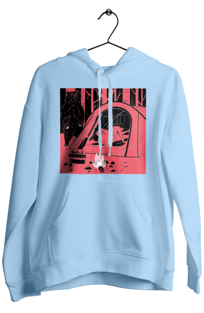 Чоловіче худі з принтом "69 В Палатці". 69, ведмідь, ліс, палатка, секс. 2070702