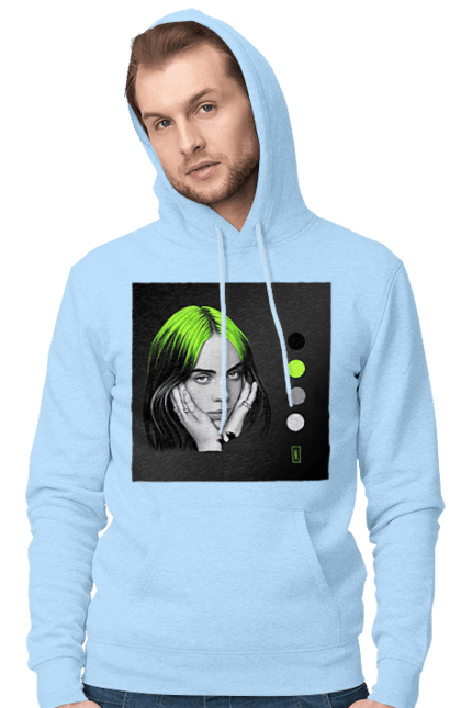 Чоловіче худі з принтом "Біллі Ейліш". Біллі, біллі ейліш, ейліш. 2070702