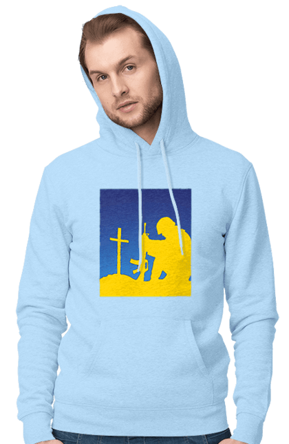 Мужское худи с принтом Патриот. Патриот, патриотизм, победа, свобода, украина, украинец. 2070702