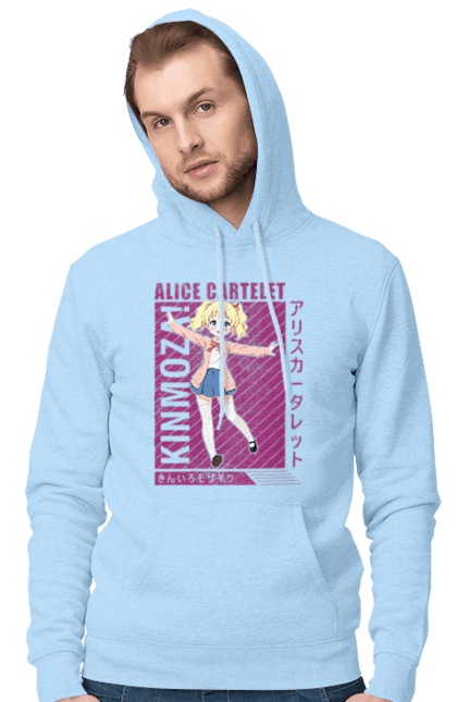 Men's hoodie with prints Kiniro Mosaic Alice Cartelet. Alice, alice cartelet, anime, gold mosaic, kiniro mosaic, kinmoza, manga. 2070702