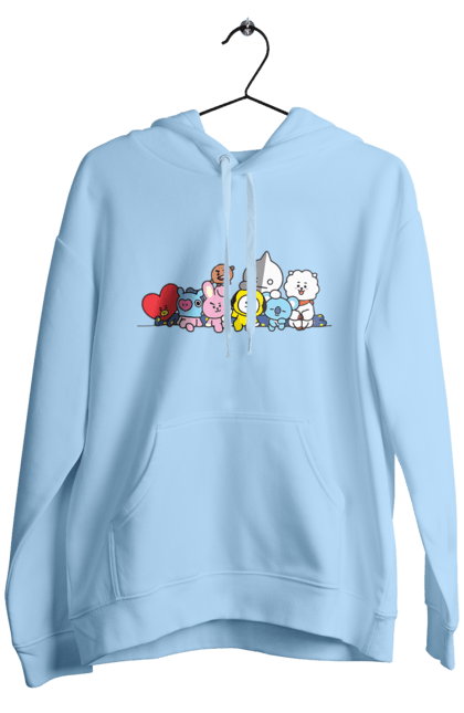 Men`s hoodie with prints BTS & BT21. Bt21, bts, bts, characters, k pop, k-pop, line, toy. 2070702