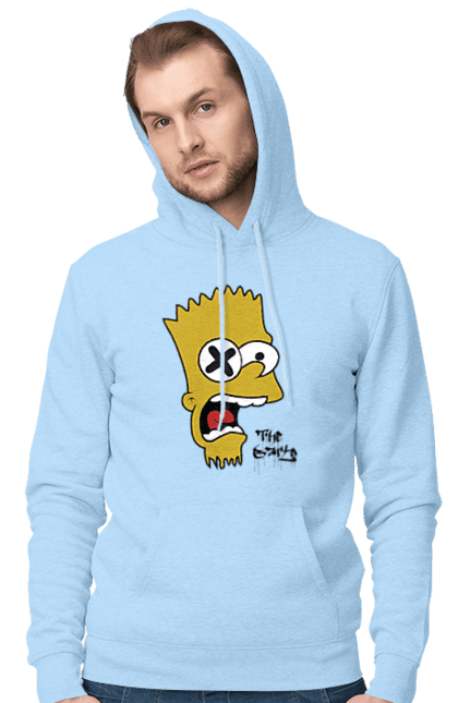 Men's hoodie with prints Bart Simpson. Bart, cartoon, serial, simpson. 2070702