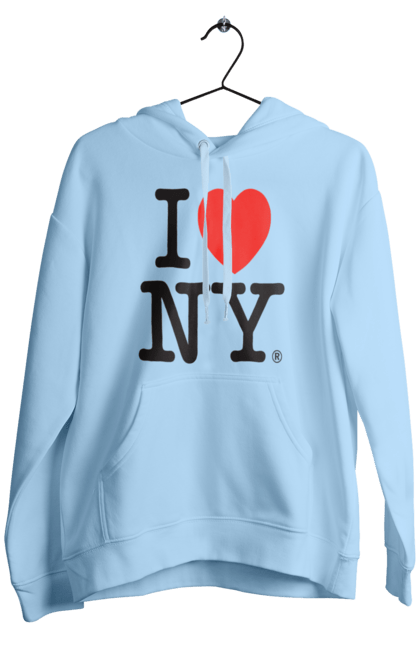 Чоловіче худі з принтом "Я люблю Нью Йорк". I love, i love ny, new york, нью-йорк, ньюйорк, я люблю. CustomPrint.market