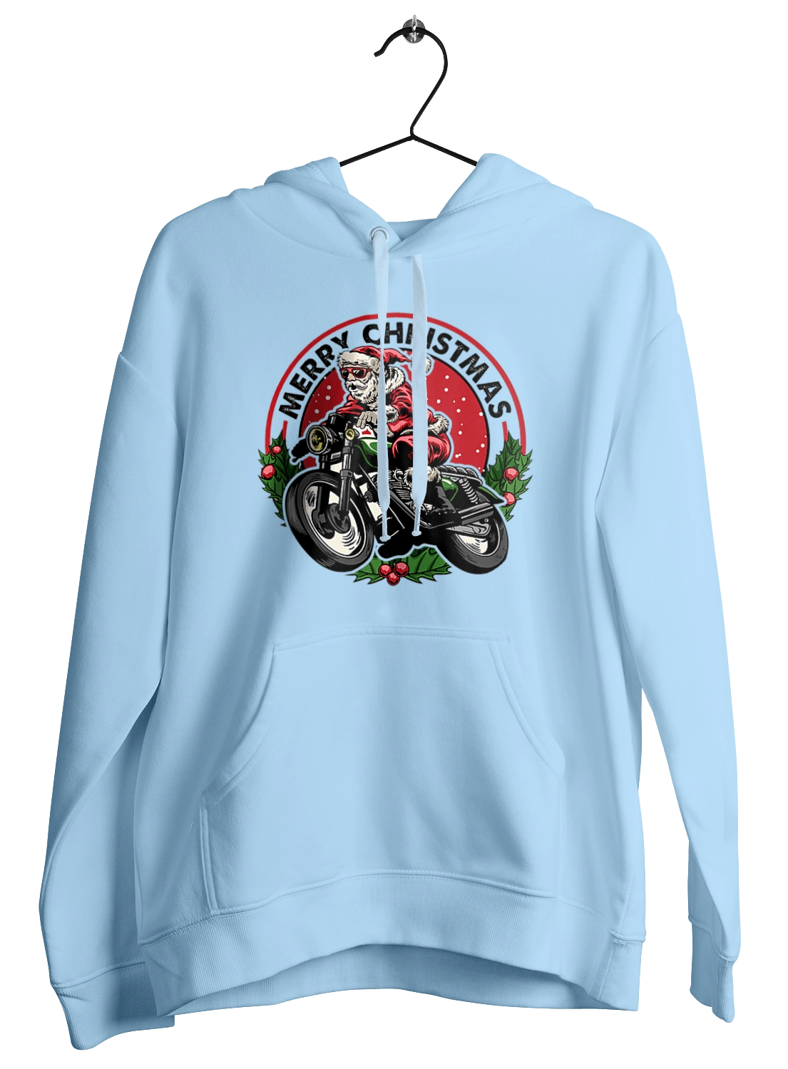 Щасливого Різдва, дід мороз на мотоциклі