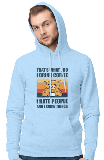 Чоловіче худі з принтом "Невдоволений кіт". Angular, c, css, html, it, javascript, jquery, php, python, react, svelt, vue, айтишник, айті, гумор, код, кодувати, прогер, програміст, програмісти, ти ж, ти ж програміст, тиж програміст. 2070702