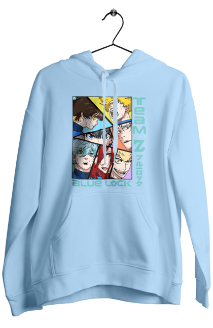 Men's hoodie with prints Blue Lock. Anime, blue lock, blue prison, manga, sport, sports anime. 2070702