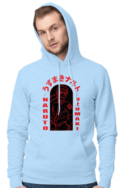 Men's hoodie with prints Naruto. Anime, character, manga, naruto, ninja, tv series. 2070702