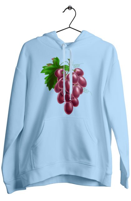Чоловіче худі з принтом "Виноград". Виноград, фрукт. 2070702