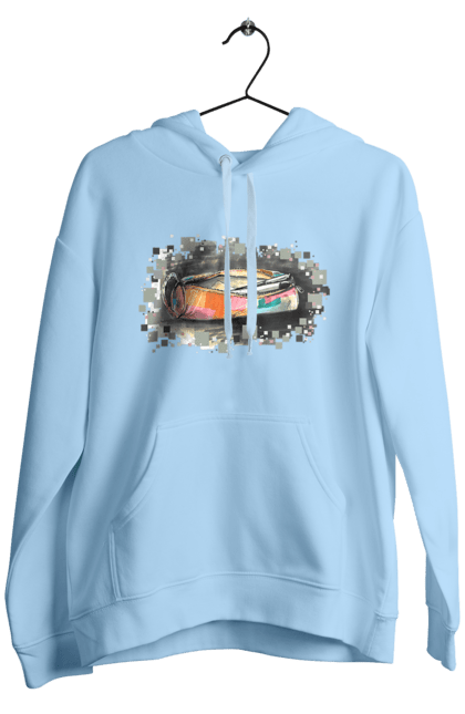 Men`s hoodie with prints Pencil case Author's drawing. Exclusive, free hand, pen, pencil, pencil case, picture, school, stationery. 2070702