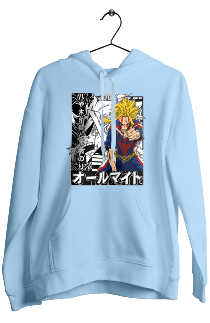 Men`s hoodie with prints My hero academy All Might. All might, anime, manga, mga, my hero academy, one for all, yagi toshinori. 2070702