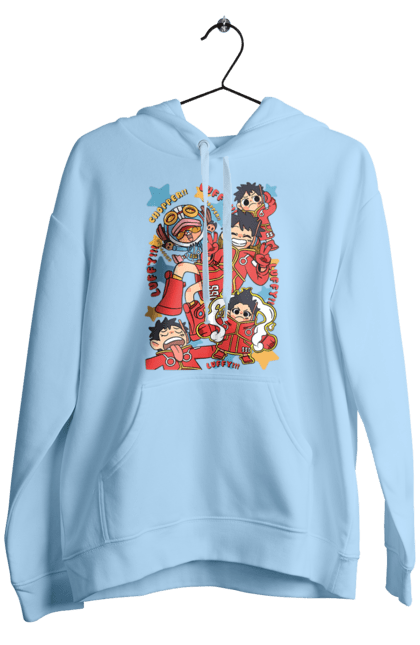 Men's hoodie with prints One Piece Luffy. Anime, luffy, manga, monkey de luffy, one piece, pirates. 2070702