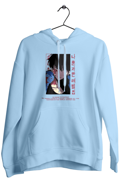 Men's hoodie with prints Solo Leveling. Anime, manga, solo leveling, sung jinwoo. 2070702