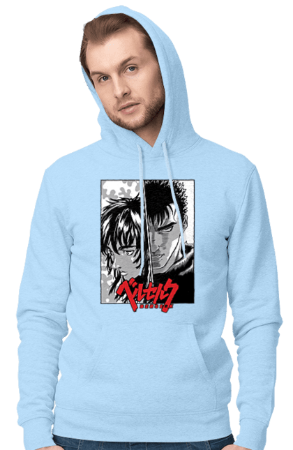 Men's hoodie with prints Berserk. Anime, berserk, griffith, guts, kentaro miura, manga. 2070702