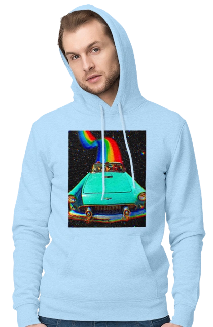 Picture, a car in space