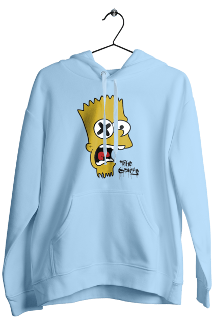 Men's hoodie with prints Bart Simpson. Bart, cartoon, serial, simpson. 2070702