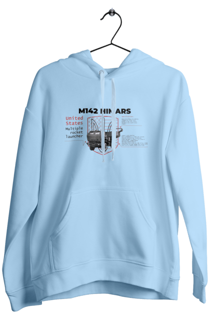 Men`s hoodie with prints M142 HIMARS. Himars, industrious, m142 himars, weapon. 2070702