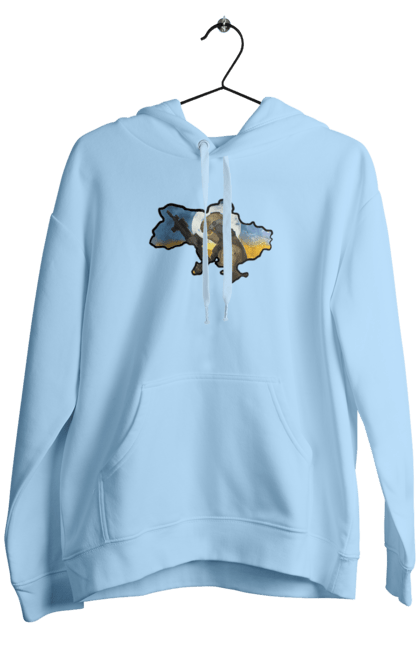 Men`s hoodie with prints Glory to the ZSU. Clear sky, free nation, freedom, glory to heroes, glory to ukraine, happy people, peace, ukraine, will. 2070702