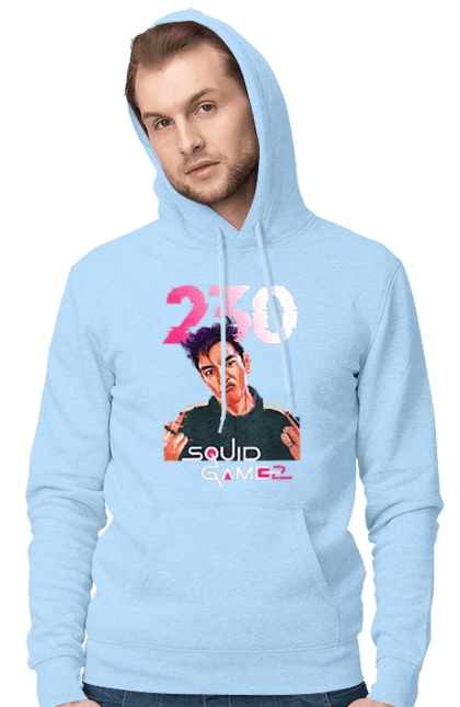 Men`s hoodie with prints Squid Game Thanos. 230, netflix, player 230, squid game, thanos, tv series. 2070702