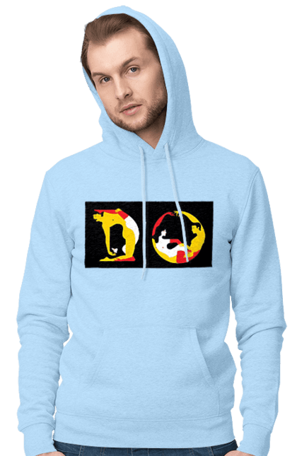 Чоловіче худі з принтом "Розтяжка По Дорослому". Пози, розтяжка. 2070702