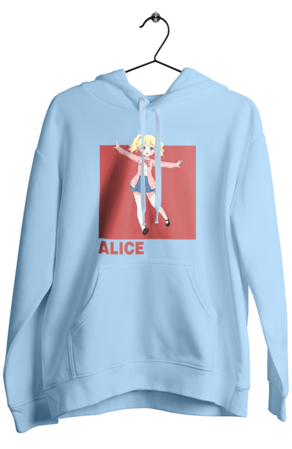 Men's hoodie with prints Kiniro Mosaic Alice Cartelet. Alice, alice cartelet, anime, gold mosaic, kiniro mosaic, kinmoza, manga. 2070702