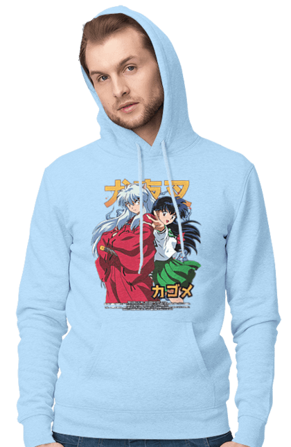 Men's hoodie with prints Inuyasha. Anime, guardian demon, inuyasha, manga, rumiko takahashi. 2070702