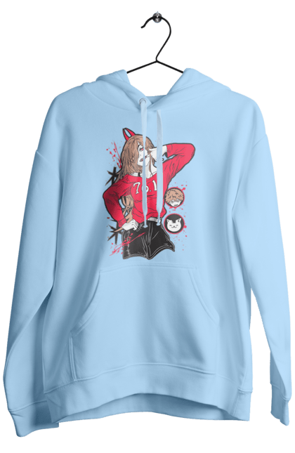 Men's hoodie with prints Chainsaw Man Power. Anime, chainsaw man, demon, manga, power, shonen. 2070702