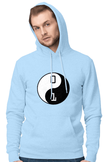 Чоловіче худі з принтом "Інь Янь". Angular, c, css, html, it, javascript, jquery, php, python, react, svelt, vue, айтишник, айті, гумор, код, кодувати, прогер, програміст, програмісти, ти ж, ти ж програміст, тиж програміст. 2070702