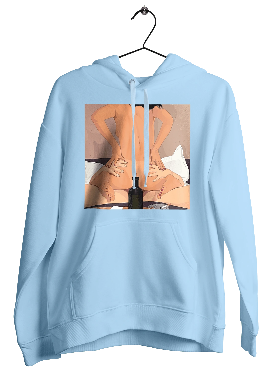 Naked Girl, Bottle And Cigarettes