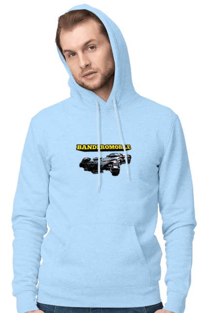 Чоловіче худі з принтом "Бандеромобіль". Бандера, бандеромобіль, бетмобіль, військова техніка, зсу, супер автомобіль. 2070702