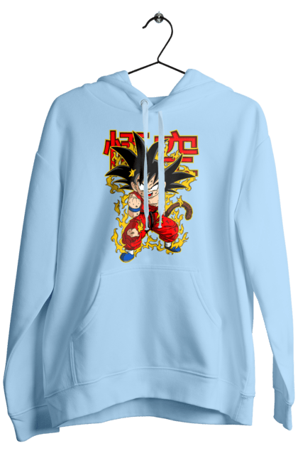 Men's hoodie with prints Dragon Ball Son Goku. Anime, dragon ball, goku, manga, son goku, tv series. 2070702