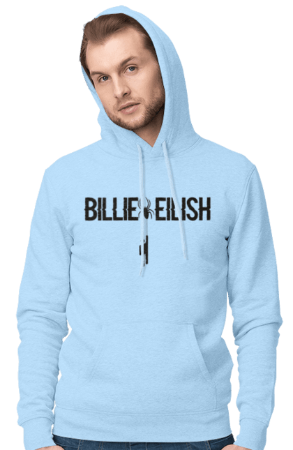 Чоловіче худі з принтом "Біллі Айліш". Біллі айліш, логотип біллі айліш, принт біллі айліш, співачка біллі айліш. 2070702