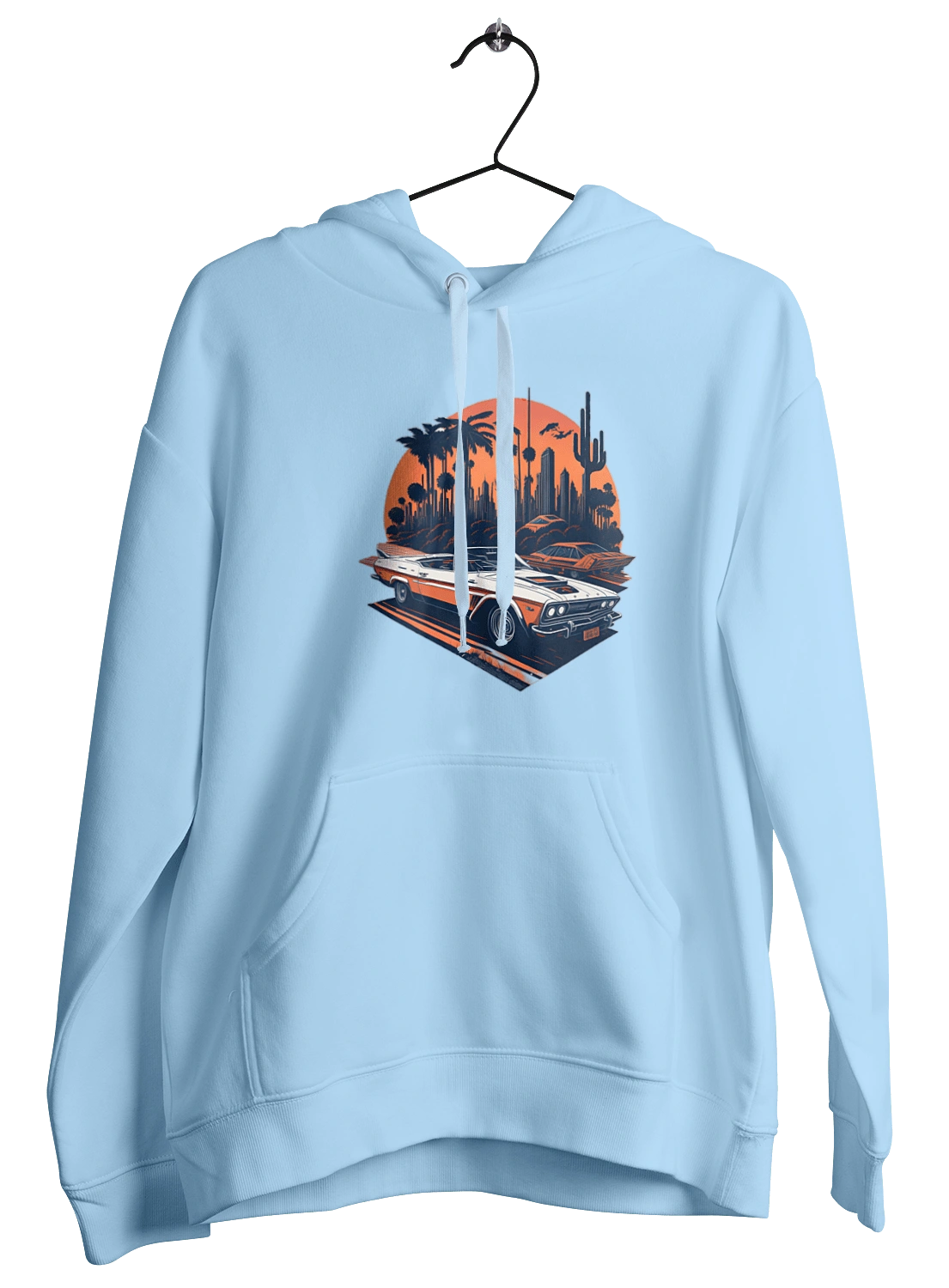 Beautiful car at sunset