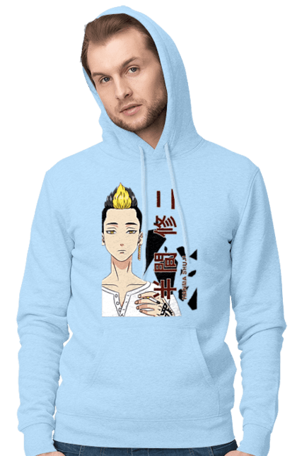 Men's hoodie with prints Tokyo Revengers Hanma. Anime, film, hanma, manga, tokyo manji gang, tokyo revengers, tv series. 2070702