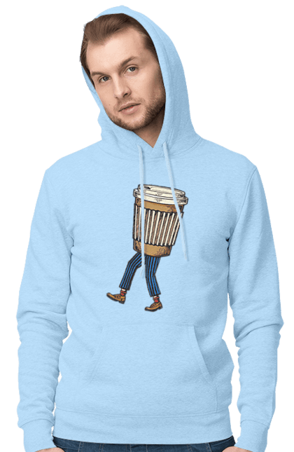 Чоловіче худі з принтом "Людина Кава". Кава. 2070702